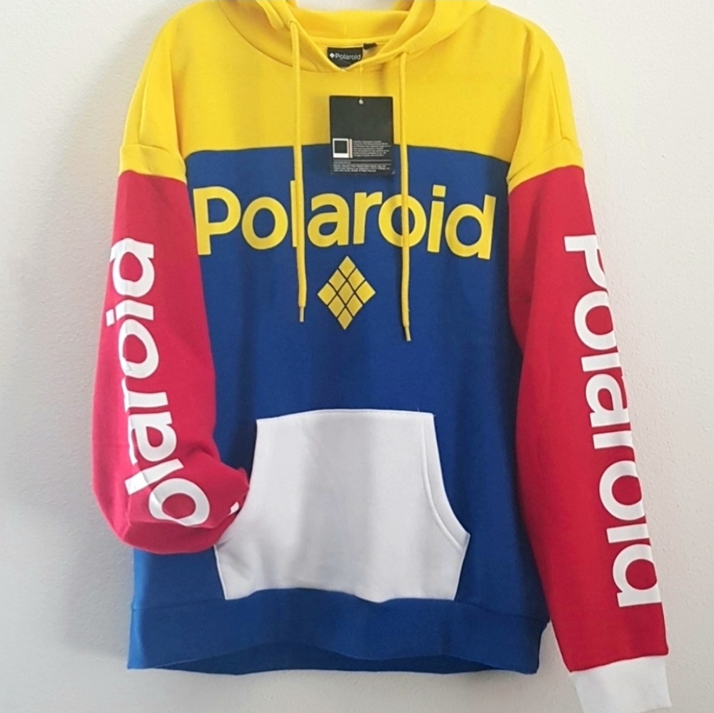 New! Polaroid logo hoodie size Large